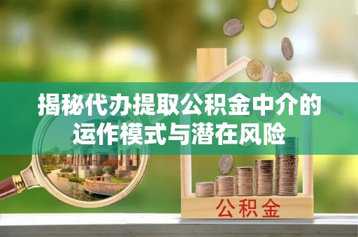 轮台揭秘代办提取公积金中介的运作模式与潜在风险