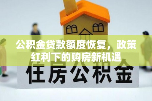 轮台公积金贷款额度恢复，政策红利下的购房新机遇