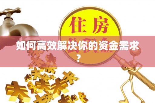 轮台如何高效解决你的资金需求？