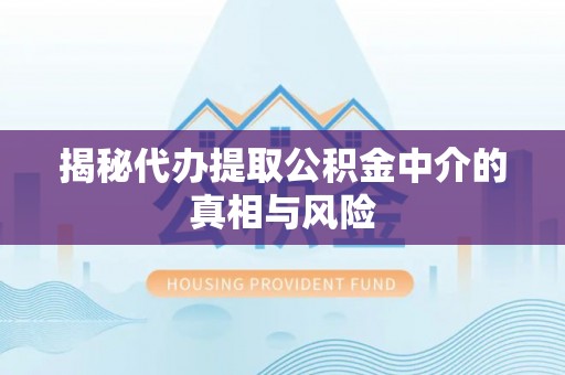 轮台揭秘代办提取公积金中介的真相与风险