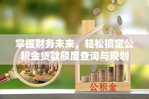 轮台掌握财务未来，轻松搞定公积金贷款额度查询与规划