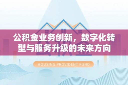 轮台公积金业务创新，数字化转型与服务升级的未来方向