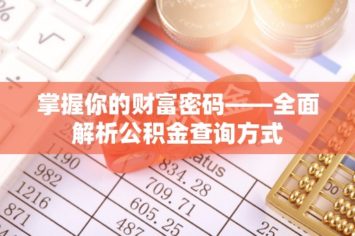 轮台掌握你的财富密码——全面解析公积金查询方式