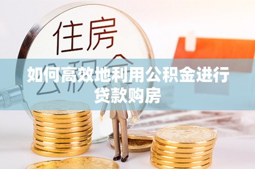 轮台如何高效地利用公积金进行贷款购房